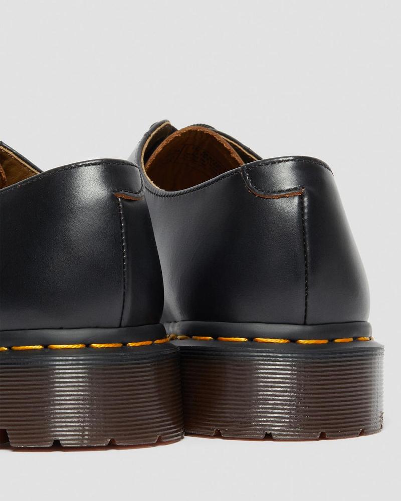Dr Martens 2046 Vintage Smooth Læder Oxford Sko Herre Sort | DK 611MQZ